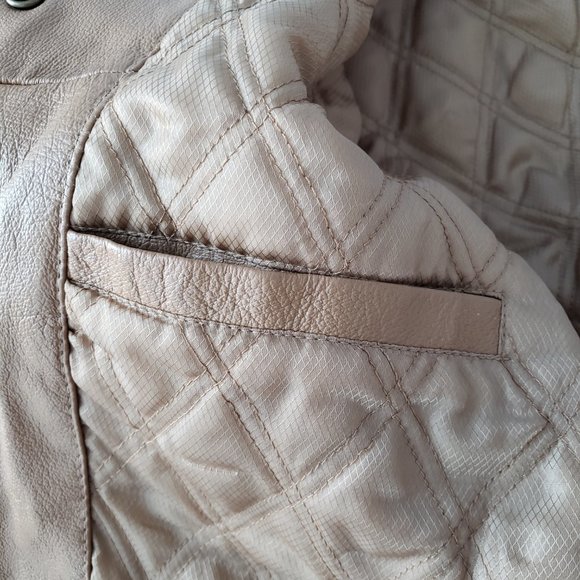 Excelled Vintage Y2K Leather Studded Brown Biker Moto Jacket - Picture 8 of 10